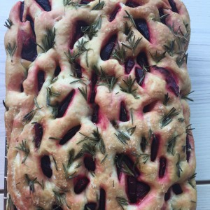 Beetroot and Rosemary Focaccia